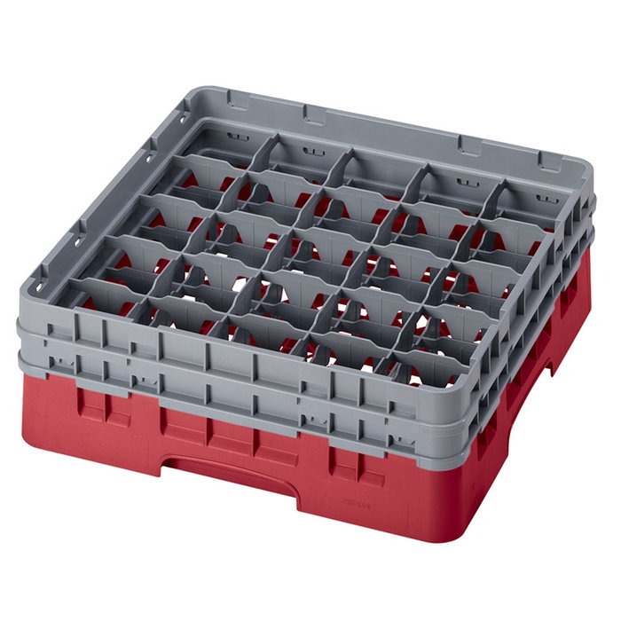 CAMBRO - 25S434-416 - Cesta de lavado 25 comp. 2 alturas - 8,7 cm Ø máx. - alt. máx. 13,5 cm - 50 x 50 x 18,4 cm - Arándano