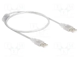 DeLOCK Cable USB 2.0 Tipo-A a Tipo-A 0,5 m transparente