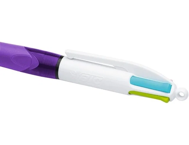 Bic Bolígrafo Cuatro Colores Pastel con Grip y Punta de 1 mm