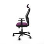 PIQUERAS Y CRESPO Silla de oficina Jorquera Sincro/Traslack Morado y Negro