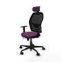 PIQUERAS Y CRESPO Silla de oficina Jorquera Sincro/Traslack Morado y Negro