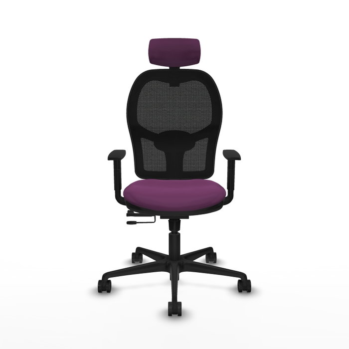 PIQUERAS Y CRESPO Silla de oficina Jorquera Sincro/Traslack Morado y Negro
