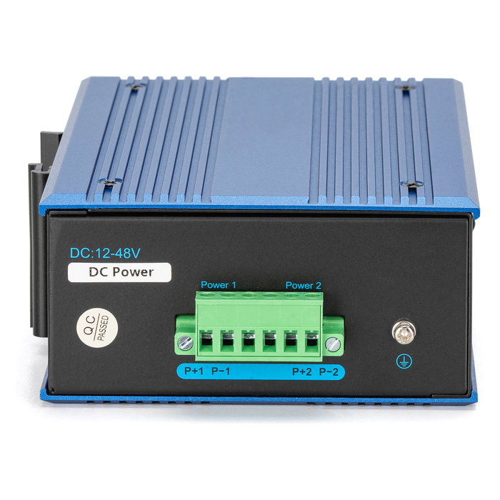 Digitus Switch Ethernet Industrial Gigabit PoE de 8+2 Puertos, No Administrado, 10/100/1000Mbps, Montaje en Carril DIN, IP40