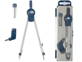 Liderpapel Compás Articulado con Adaptador Universal y Estuche de Minas