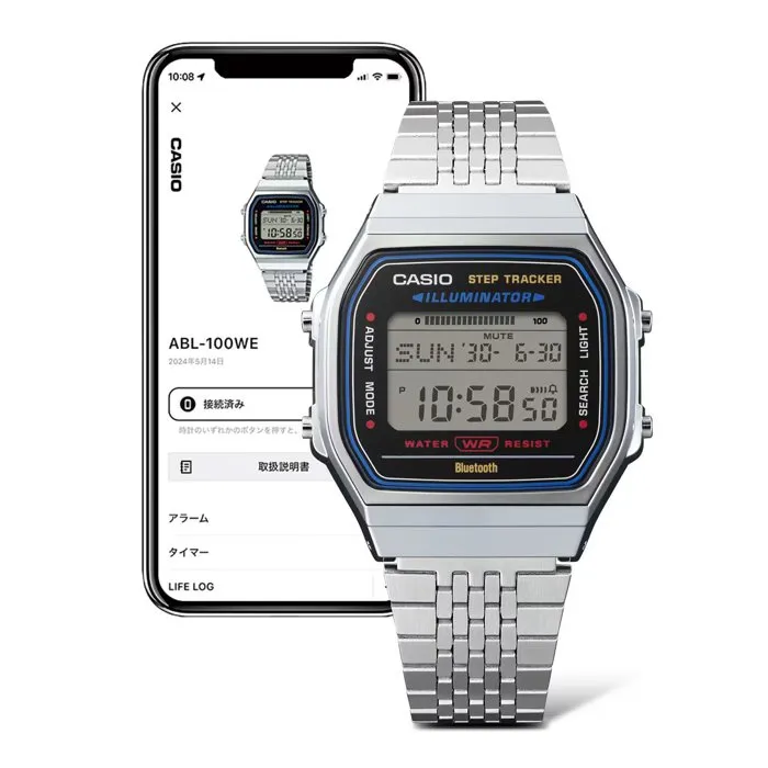 Casio ABL Reloj Inteligente con Pantalla de 38 mm en Color Plateado - CAS1732605025558