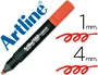 Artline EK-660 Rotulador Fluorescente Punta Biselada Color Rojo Tinta Resistente Trazo 1-5mm