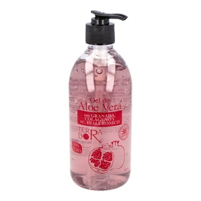 DERBOS Gel de Aloe Vera con Granada 500ml - Con Colágeno y Ácido Hialurónico para Firmeza y Elasticidad de la Piel DERBOS Gel de Aloe Vera con Granada 500ml - Con Colágeno y Ácido Hialurónico para Firmeza y Elasticidad de la Piel