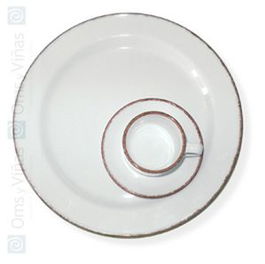 Burdeos Salpicón Plato Llano 27 cm, Plato, Apta para Lavavajillas y Microondas, Vajilla (Set de 6)