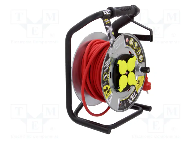 KEL Prolongador de alimentación H05RR-F 3G2,5mm2 20m Rojo KEL Prolongador de alimentación H05RR-F 3G2,5mm2 20m Rojo