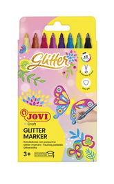Rotulador Jovi Glitter Estuche De 8 Surtido