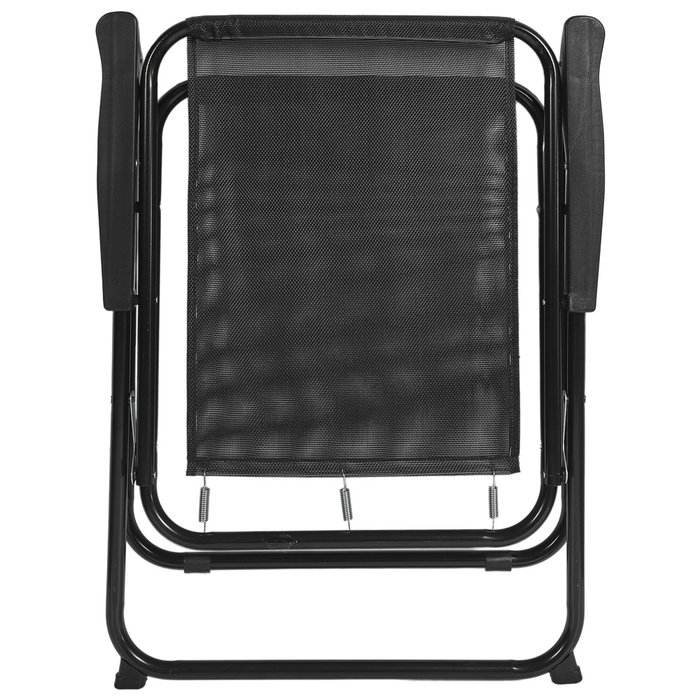 Home Deco Factory Silla Plegable Negra 75 cm Acero Poliéster Plástico