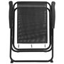 Home Deco Factory Silla Plegable Negra 75 cm Acero Poliéster Plástico