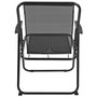Home Deco Factory Silla Plegable Negra 75 cm Acero Poliéster Plástico