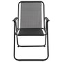 Home Deco Factory Silla Plegable Negra 75 cm Acero Poliéster Plástico