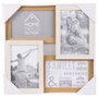 Home Deco Factory Marco Fotos Colección Essentiel Madera Blanco para 4 Fotos 10x15 cm