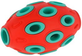 Kerbl Pelota de Rugby Toyfastic Turq/Rojo 12x7cm