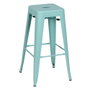 Taburete Turquesa Metal Dallas 43,50 X 43,50 X 76,50 cm