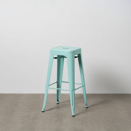 Taburete Turquesa Metal Dallas 43,50 X 43,50 X 76,50 cm (Set de 2)