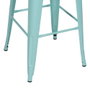 Taburete Turquesa Metal Dallas 43,50 X 43,50 X 76,50 cm