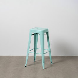 Taburete Turquesa Metal Dallas 43,50 X 43,50 X 76,50 cm (Set de 2)