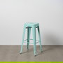 Taburete Turquesa Metal Dallas 43,50 X 43,50 X 76,50 cm (Set de 2)