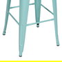 Taburete Turquesa Metal Dallas 43,50 X 43,50 X 76,50 cm (Set de 2)