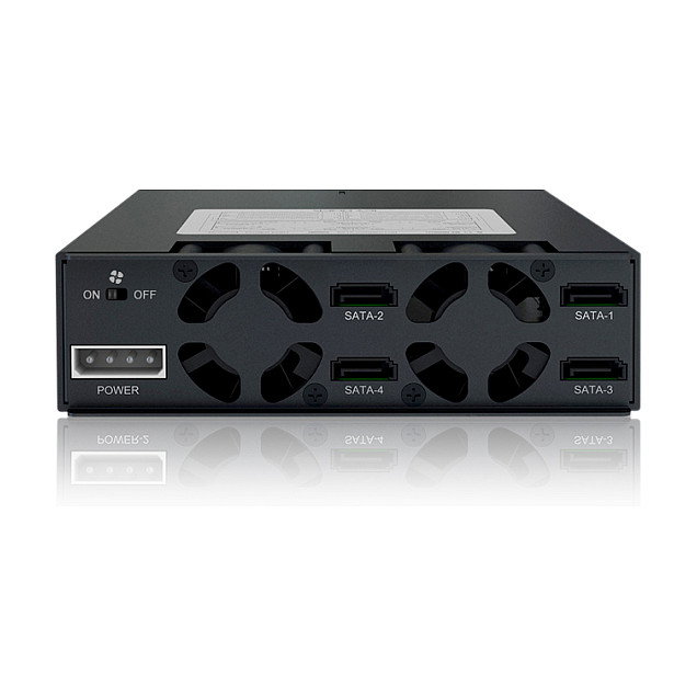ICY DOCK MB994SP-4SB-1 Panel de Instalación 5.25" para 4x SATA HDD 2.5" Aluminio Negro