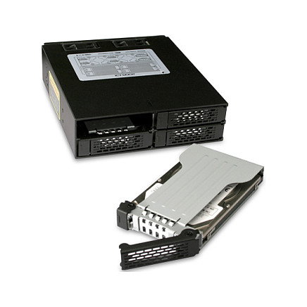 ICY DOCK MB994SP-4SB-1 Panel de Instalación 5.25" para 4x SATA HDD 2.5" Aluminio Negro