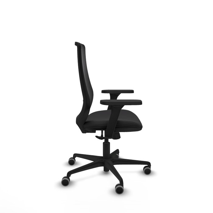 PIQUERAS Y CRESPO Silla de oficina Mardos con mecanismo Sincro y brazos 3D, Negro