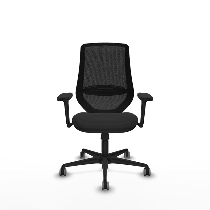 PIQUERAS Y CRESPO Silla de oficina Mardos con mecanismo Sincro y brazos 3D, Negro