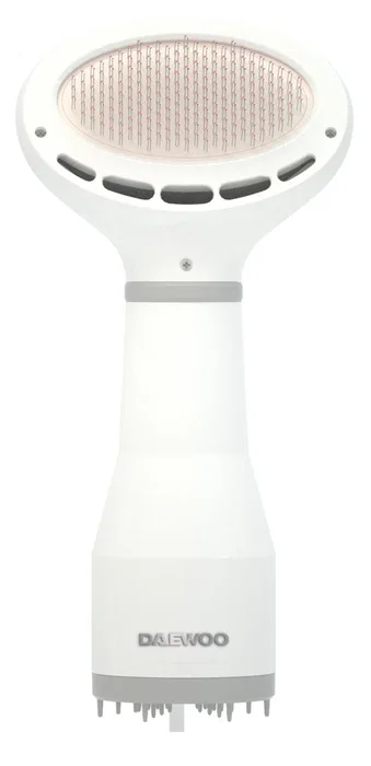 Daewoo D-PF017 Secador de Pelo para Mascotas 2 en 1 con Temperatura y Velocidad Regulable, Púas Recubiertas Suaves, Incluye Rastrillo de Limpieza