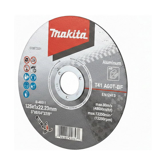 Makita B-45331 Disco de corte 125x1mm Alu Makita B-45331 Disco de corte 125x1mm Alu