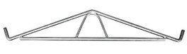 GARHE Percha de matanza para ganado en acero 72 cm largo x 12 mm