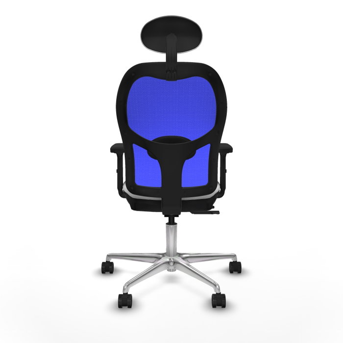 PIQUERAS Y CRESPO Silla de oficina Jorquera con mecanismo Sincro/Traslack, Azul y Blanco PIQUERAS Y CRESPO Silla de oficina Jorquera con mecanismo Sincro/Traslack, Azul y Blanco