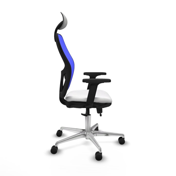 PIQUERAS Y CRESPO Silla de oficina Jorquera con mecanismo Sincro/Traslack, Azul y Blanco PIQUERAS Y CRESPO Silla de oficina Jorquera con mecanismo Sincro/Traslack, Azul y Blanco