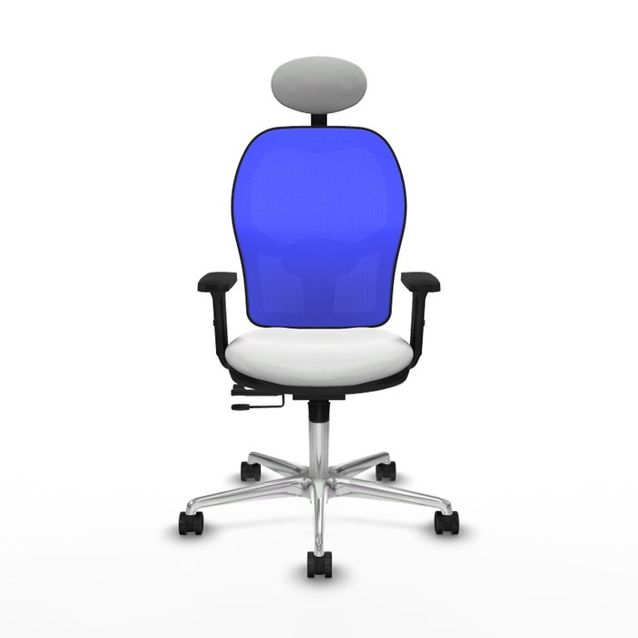 PIQUERAS Y CRESPO Silla de oficina Jorquera con mecanismo Sincro/Traslack, Azul y Blanco PIQUERAS Y CRESPO Silla de oficina Jorquera con mecanismo Sincro/Traslack, Azul y Blanco