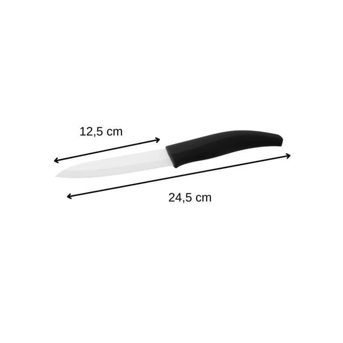 Nirosta Juego de 2 cuchillos con hojas de cerámica de 12,5 y 18 cm