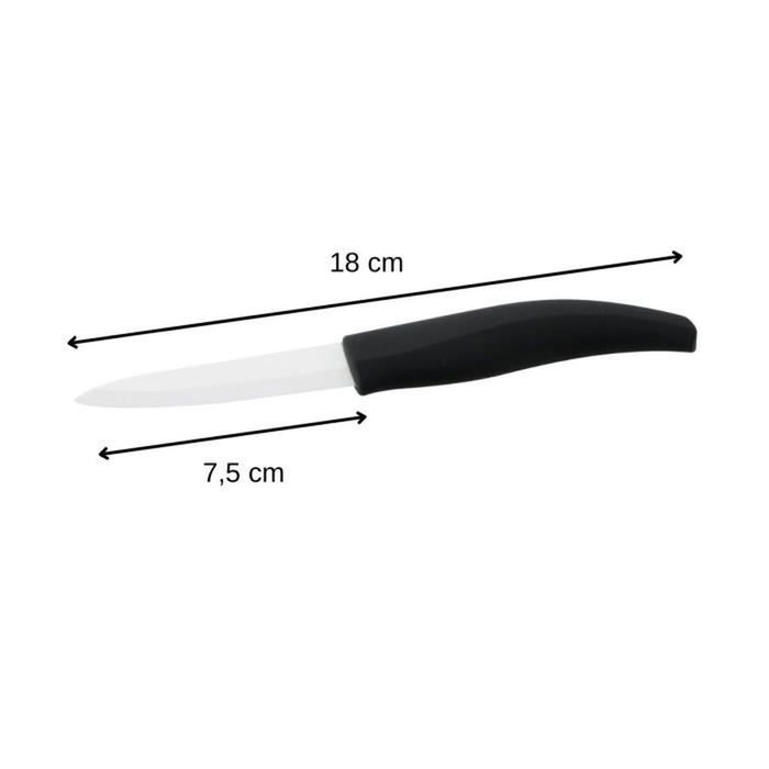 Nirosta Juego de 2 cuchillos con hojas de cerámica de 12,5 y 18 cm