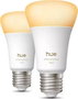 Philips Hue Pack de 2 Bombillas LED White Ambiance E27 1100 lm
