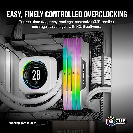 Corsair Vengeance RGB 64 GB (2x32 GB) DDR5 5600 MHz CL40 Blanca CMH64GX5M2B5600C40W Corsair Vengeance RGB 64 GB (2x32 GB) DDR5 5600 MHz CL40 Blanca CMH64GX5M2B5600C40W