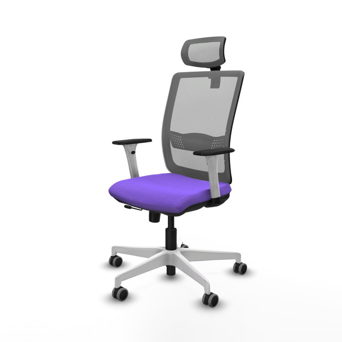 PIQUERAS Y CRESPO Silla de oficina Haches con mecanismo Sincro/Traslack, Lila y Gris PIQUERAS Y CRESPO Silla de oficina Haches con mecanismo Sincro/Traslack, Lila y Gris