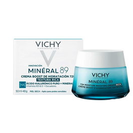 Vichy Minéral 89 Crema Hidratante Facial 72H Rica para Piel Sensible - 50 ml