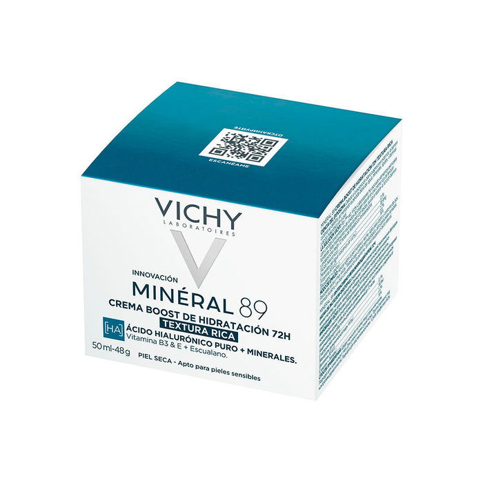 Vichy MINÉRAL 89 Crema Hidratante 72H Rica Ligera Pieles Sensibles 50 ml