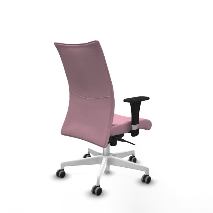 PIQUERAS Y CRESPO Silla Albacete Confidente Rosa con Mecanismo Sincro y Base Blanca PIQUERAS Y CRESPO Silla Albacete Confidente Rosa con Mecanismo Sincro y Base Blanca