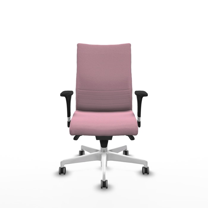PIQUERAS Y CRESPO Silla Albacete Confidente Rosa con Mecanismo Sincro y Base Blanca PIQUERAS Y CRESPO Silla Albacete Confidente Rosa con Mecanismo Sincro y Base Blanca