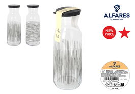LAV Botella Decantadora Ischia 1.2 L con Grifo, Modelo Fon886.2102Pk., Dimensiones: 7 x 9 x 26 cm (6 Unidades)