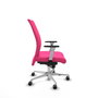 PIQUERAS Y CRESPO Silla Albacete Confidente Rosa con Mecanismo Sincro y Base de Aluminio