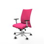 PIQUERAS Y CRESPO Silla Albacete Confidente Rosa con Mecanismo Sincro y Base de Aluminio