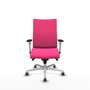 PIQUERAS Y CRESPO Silla Albacete Confidente Rosa con Mecanismo Sincro y Base de Aluminio