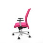 PIQUERAS Y CRESPO Silla Albacete Confidente Rosa con Mecanismo Sincro y Base de Aluminio